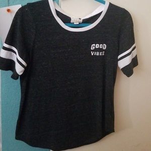 L.A Hearts Dark grey t-shirt "good vibes"